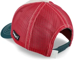 Peanuts Snoopy White/Red/Dark Green Trucker - Capslab