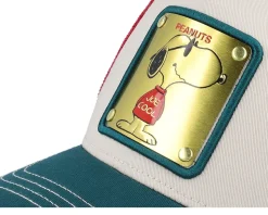 Peanuts Snoopy White/Red/Dark Green Trucker - Capslab