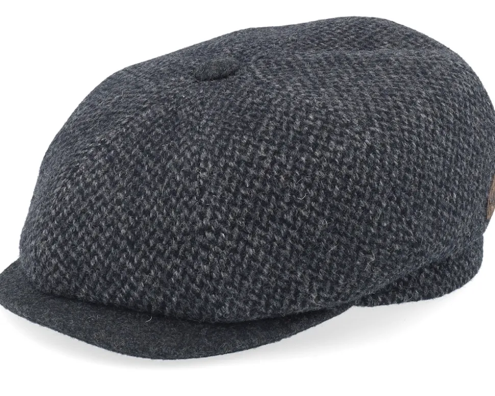 Peeky Xtra 42 Wool Mix Grey Antra Peak Flat Cap - MJM Hats