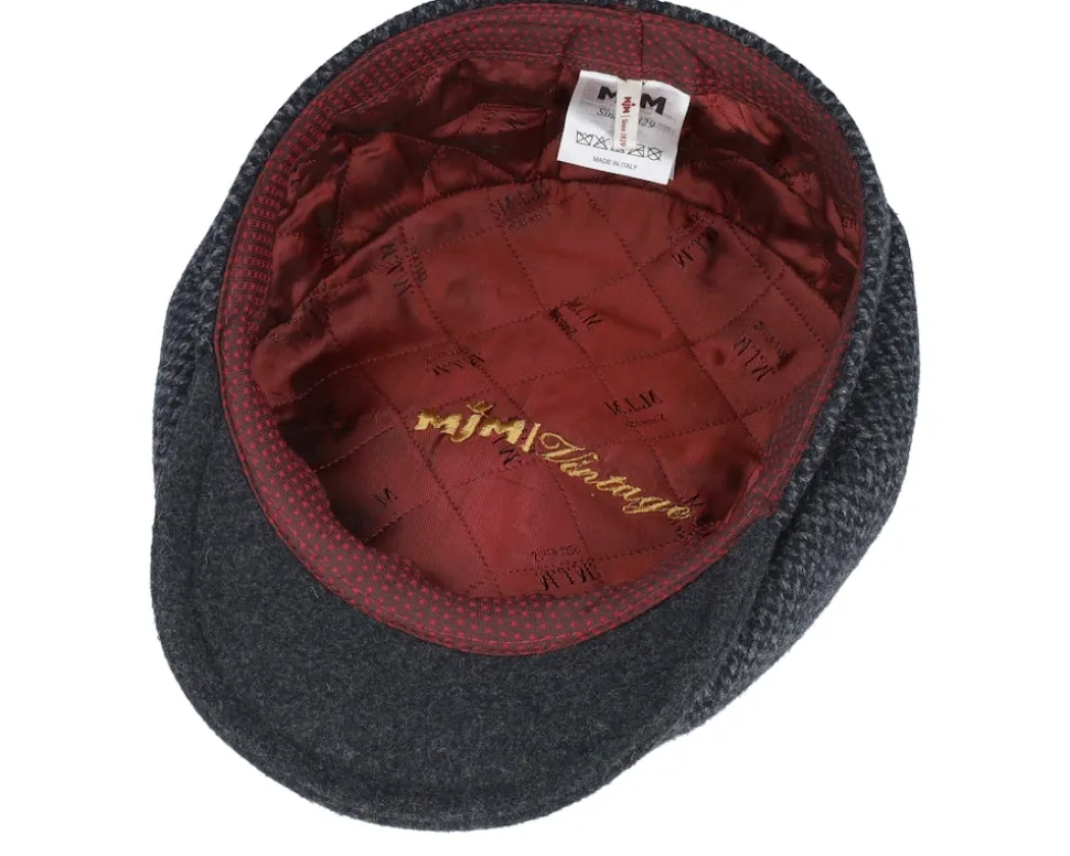 Peeky Xtra 42 Wool Mix Grey Antra Peak Flat Cap - MJM Hats