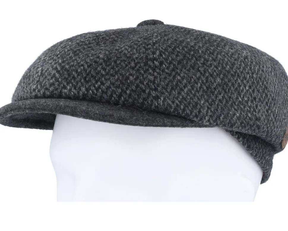 Peeky Xtra 42 Wool Mix Grey Antra Peak Flat Cap - MJM Hats