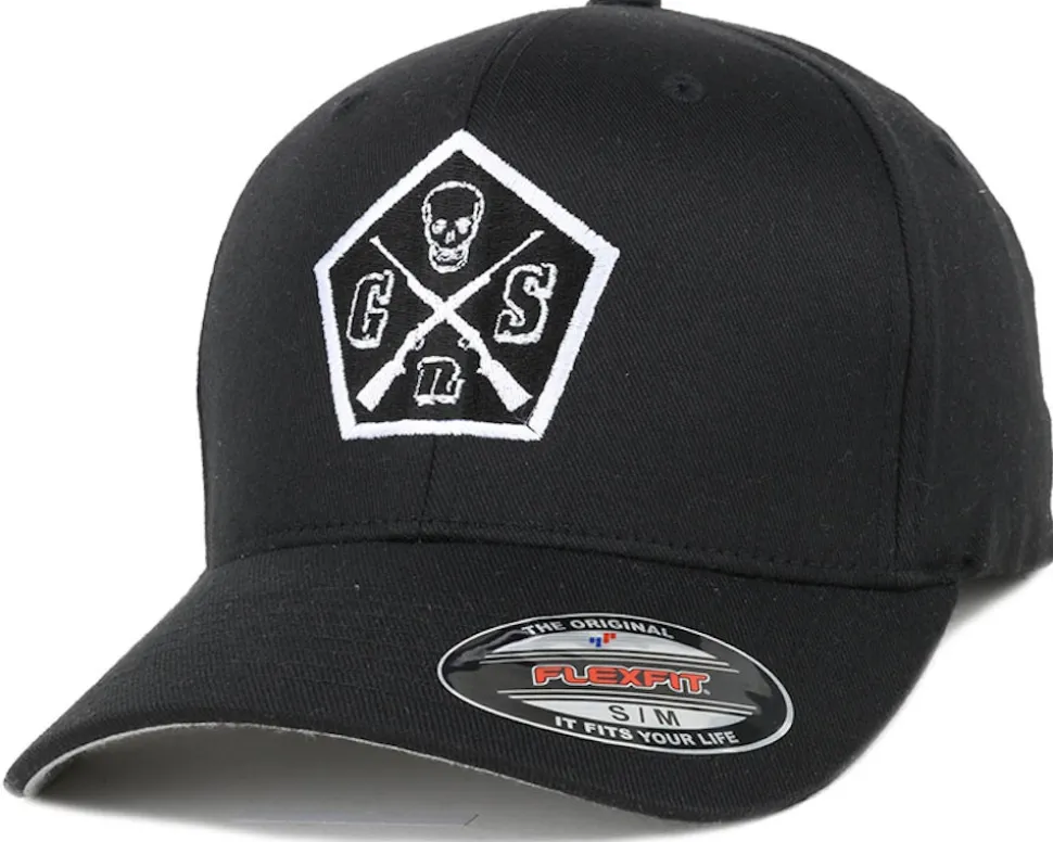 Pentagon Black Flexfit - GUNS n SKULLS