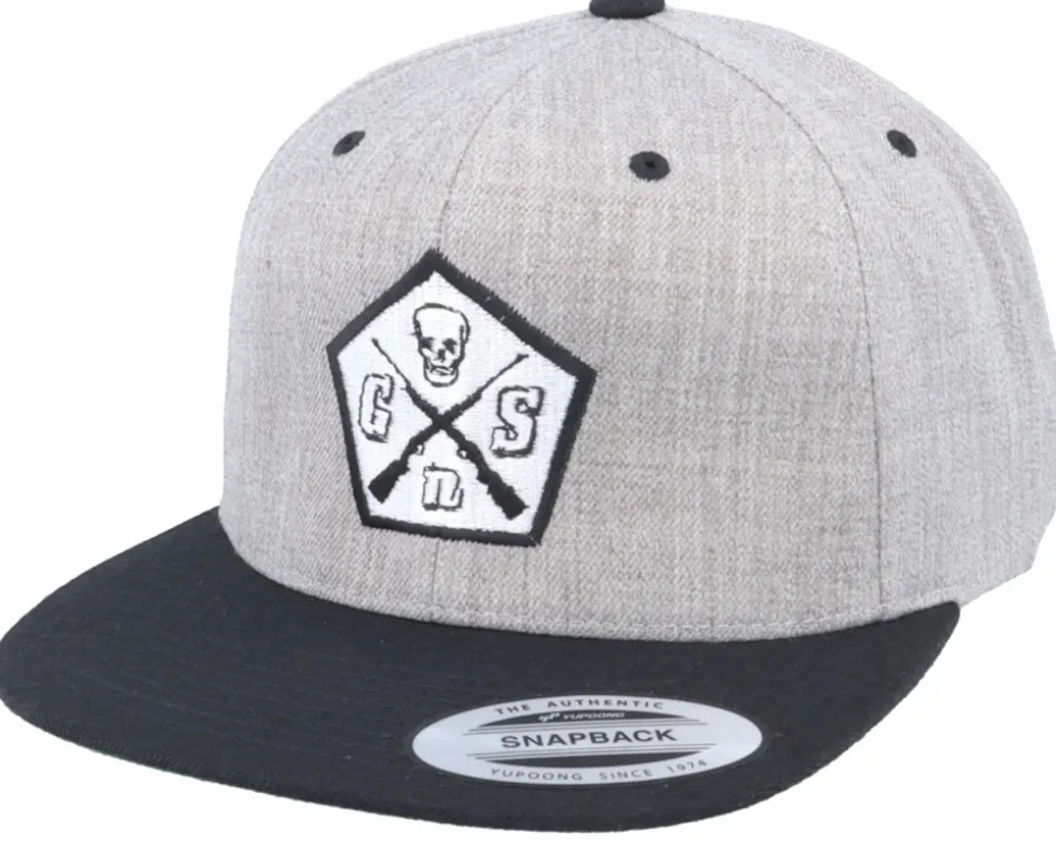 Pentagon Black/Grey Snapback - GUNS n SKULLS