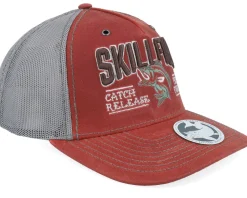 Perch C&r Logo 3d 112wh Split Burnt Red/Charcoal A-Frame Trucker - Skillfish