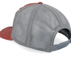 Perch C&r Logo 3d 112wh Split Burnt Red/Charcoal A-Frame Trucker - Skillfish