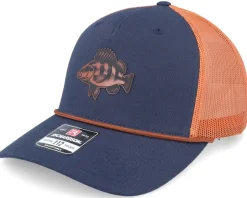 Perch Figure 112fpr Navy/Orange/Dark Orange Rope A-Frame Trucker - Skillfish