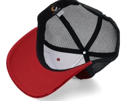 Perch Fishing Velvet Red/Black A-frame Trucker - Skillfish