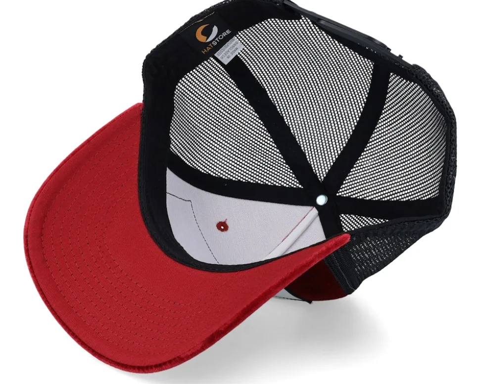 Perch Fishing Velvet Red/Black A-frame Trucker - Skillfish