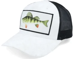 Perch Fishing Velvet Red/Black A-frame Trucker - Skillfish