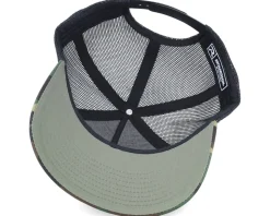 112pfp Green Camo/Black A-Frame Trucker - Richardson