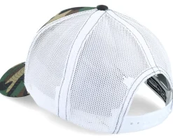 112pfp Green Camo/White A-Frame Trucker - Richardson