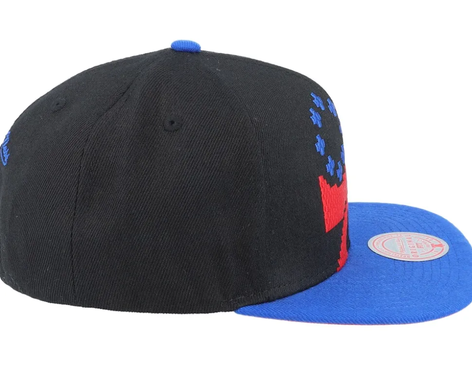 Philadelphia 76ers 8 Bit Xl Black/Royal Snapback - Mitchell & Ness
