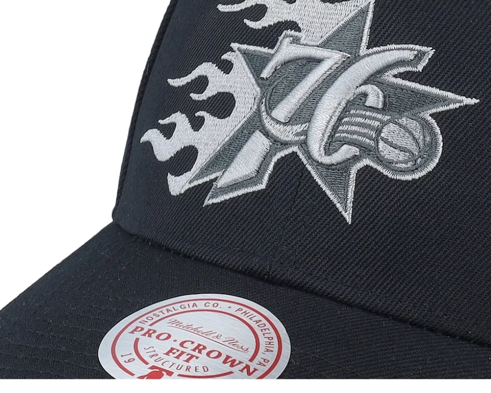 Philadelphia 76ers Beautiful Chaos Pro Hwc Black A-frame Adjustable - Mitchell & Ness