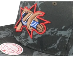 Philadelphia 76ers Down For All Black Snapback - Mitchell & Ness