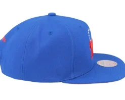 Philadelphia 76ers Embroidery Glitch Blue Snapback - Mitchell & Ness