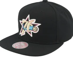 Philadelphia 76ers Neon Tropical Hwc Black Snapback - Mitchell & Ness