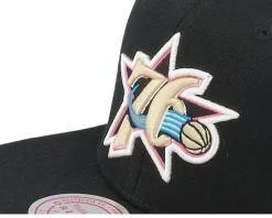 Philadelphia 76ers Neon Tropical Hwc Black Snapback - Mitchell & Ness