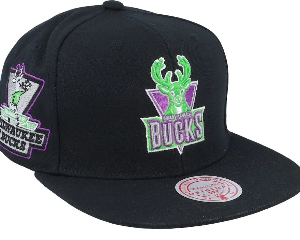 Philadelphia 76ers Neon Tropical Hwc Black Snapback - Mitchell & Ness