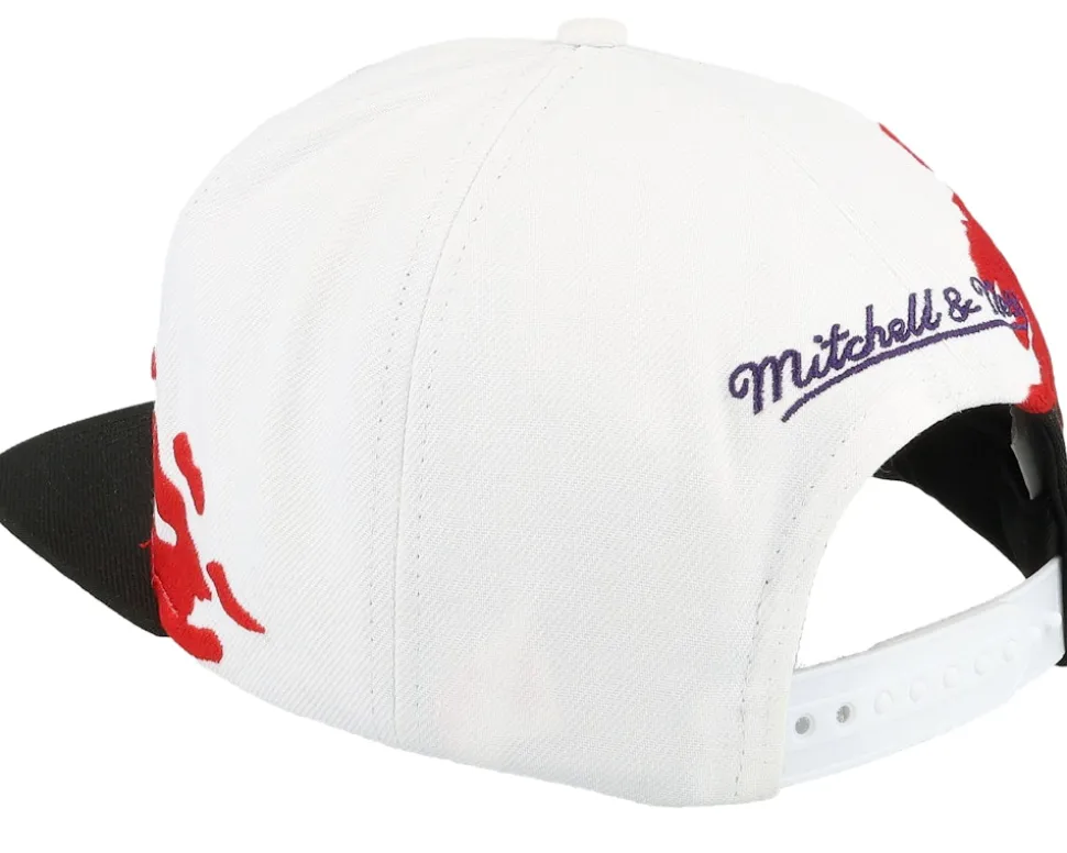 Philadelphia 76ers Paintbrush White/Black Snapback - Mitchell & Ness