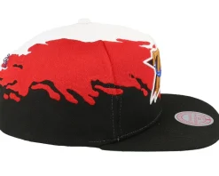 Philadelphia 76ers Paintbrush White/Black Snapback - Mitchell & Ness