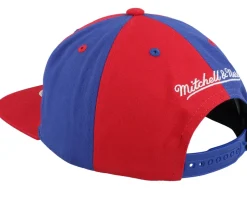 Philadelphia 76ers Pinwheel Of Fortune Red/Royal Snapback - Mitchell & Ness
