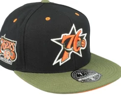 Philadelphia 76ers Take Flight Black/Green Fitted - Mitchell & Ness