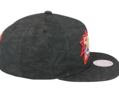 Philadelphia 76ers Team Digi Camo Black Snapback - Mitchell & Ness