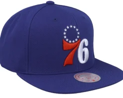 Philadelphia 76ers Team Ground 2.0 Blue Snapback - Mitchell & Ness