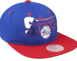 Philadelphia 76ers Varsity Letter Blue Snapback - Mitchell & Ness