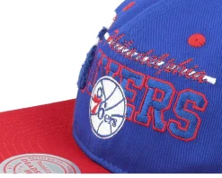 Philadelphia 76ers Varsity Letter Blue Snapback - Mitchell & Ness