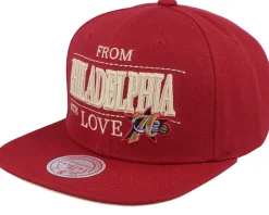 Philadelphia 76ers With Love Hwc Red Snapback - Mitchell & Ness