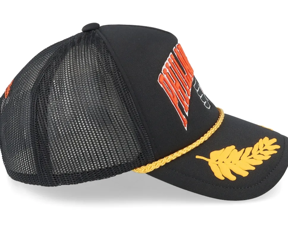 Philadelphia Flyers Gold Leaf Hwc Black Trucker - Mitchell & Ness