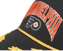 Philadelphia Flyers Gold Leaf Hwc Black Trucker - Mitchell & Ness