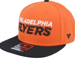 Philadelphia Flyers Iconic Color Blocked Dark Orange/Black Snapback - Fanatics