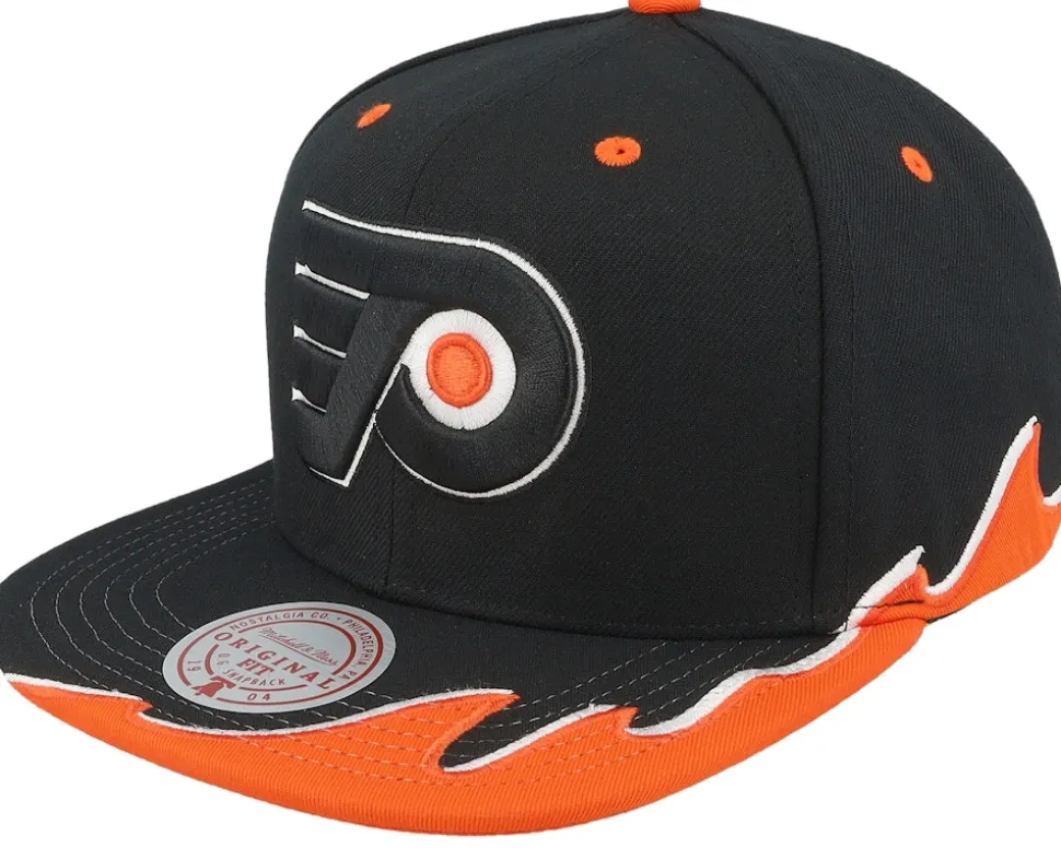 Philadelphia Flyers Rising Tide Cap Vintage Black Snapback - Mitchell & Ness
