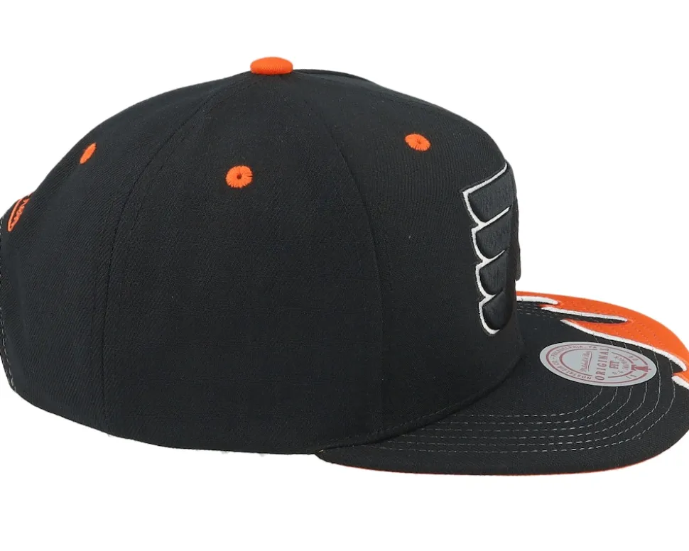 Philadelphia Flyers Rising Tide Cap Vintage Black Snapback - Mitchell & Ness