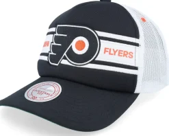 Philadelphia Flyers Sideline Vintage Black/White A-frame Trucker - Mitchell & Ness