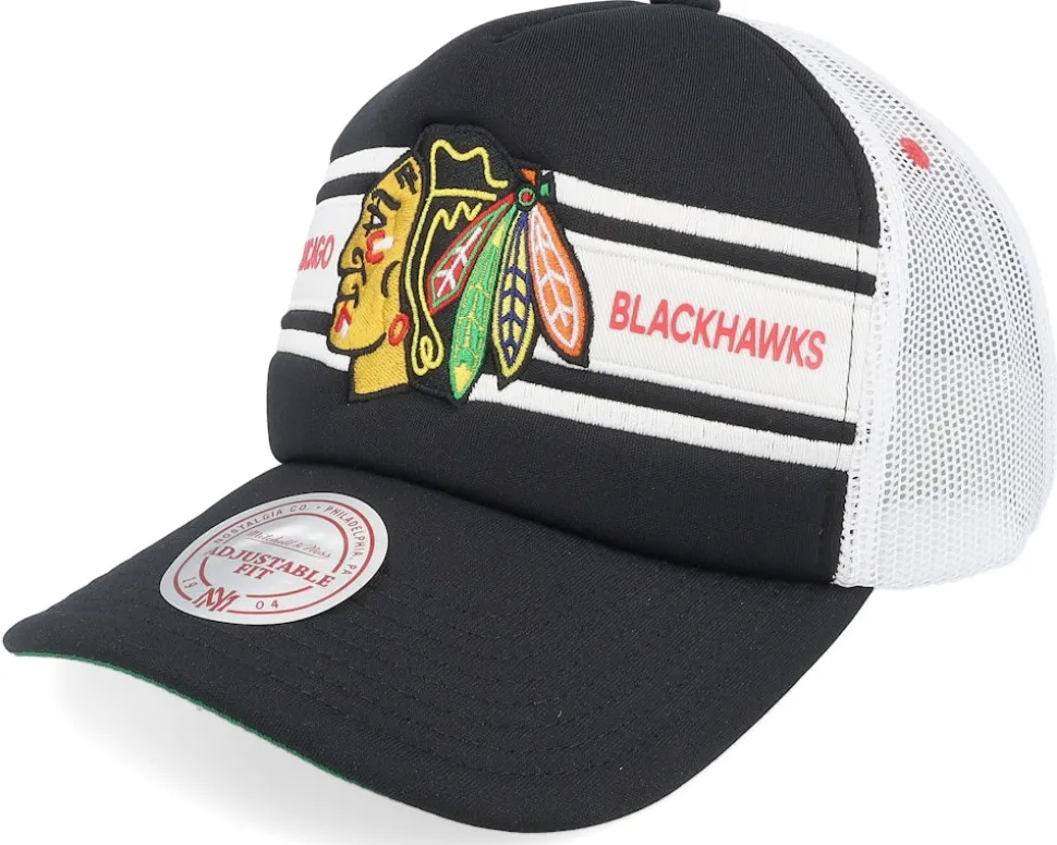 Philadelphia Flyers Sideline Vintage Black/White A-frame Trucker - Mitchell & Ness