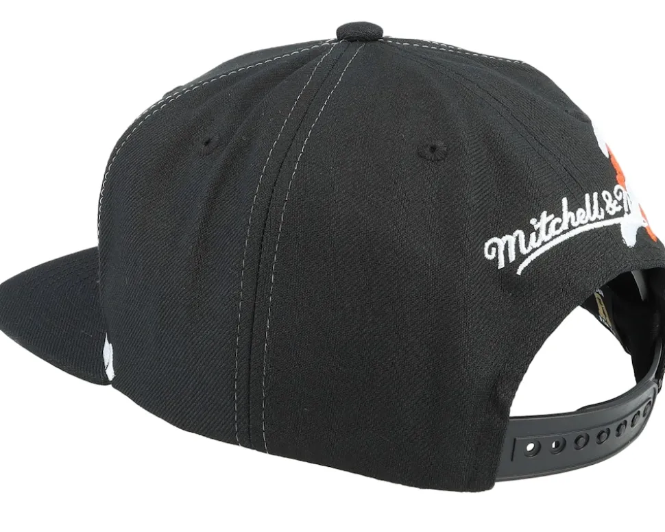 Philadelphia Flyers Vintage Paintbrush Black Snapback - Mitchell & Ness
