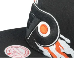 Philadelphia Flyers Vintage Paintbrush Black Snapback - Mitchell & Ness