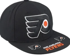 Philadelphia Flyers Vintage Hat Trick Black Snapback - Mitchell & Ness
