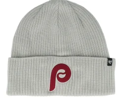 Philadelphia Phillies Chain Stitch Hither 47 Beanie Grey Cuff - 47 Brand