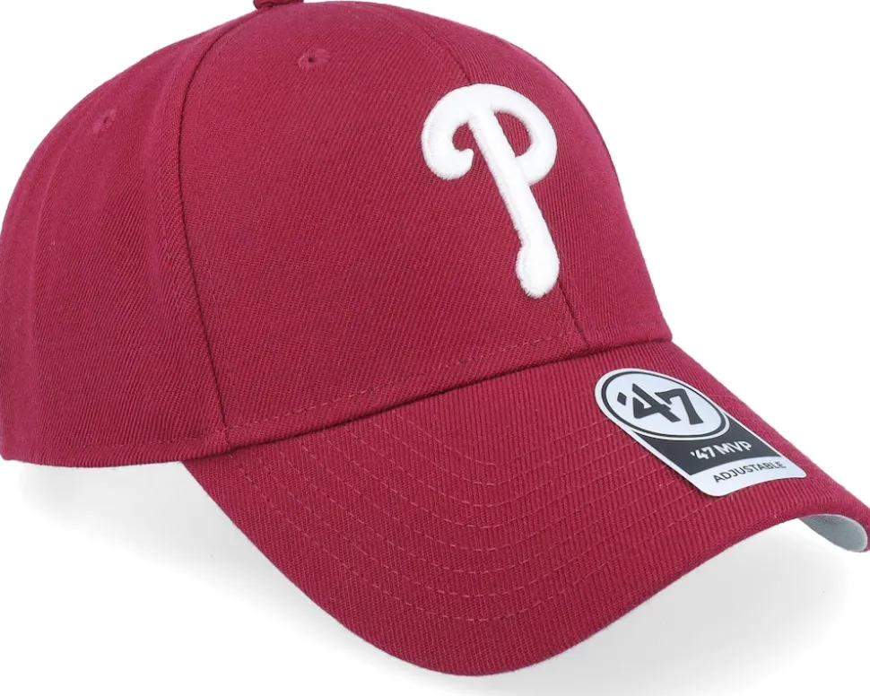 Philadelphia Phillies Mvp Cardinal Red/White Adjustable - 47 Brand