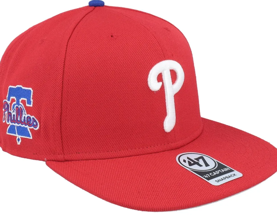 Philadelphia Phillies Replica Sure Shot Captain Red Snapback - 47 Brand