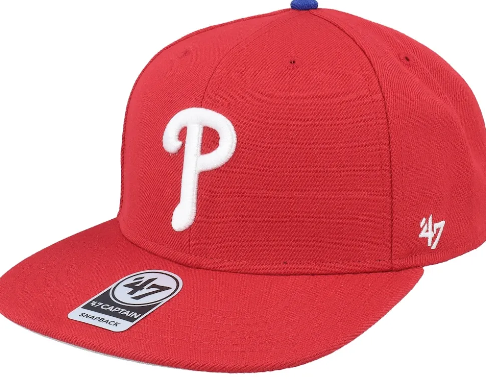 Philadelphia Phillies Replica Sure Shot Captain Red Snapback - 47 Brand