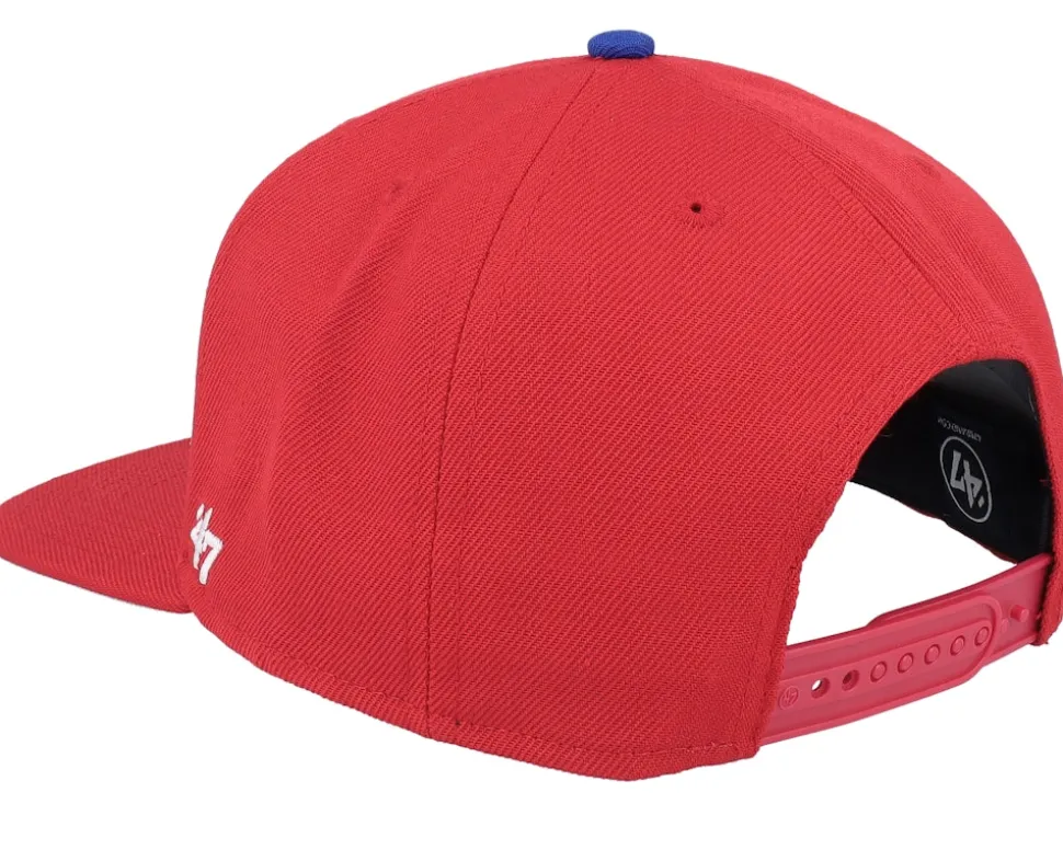 Philadelphia Phillies Replica Sure Shot Captain Red Snapback - 47 Brand