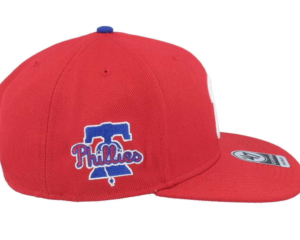 Philadelphia Phillies Replica Sure Shot Captain Red Snapback - 47 Brand
