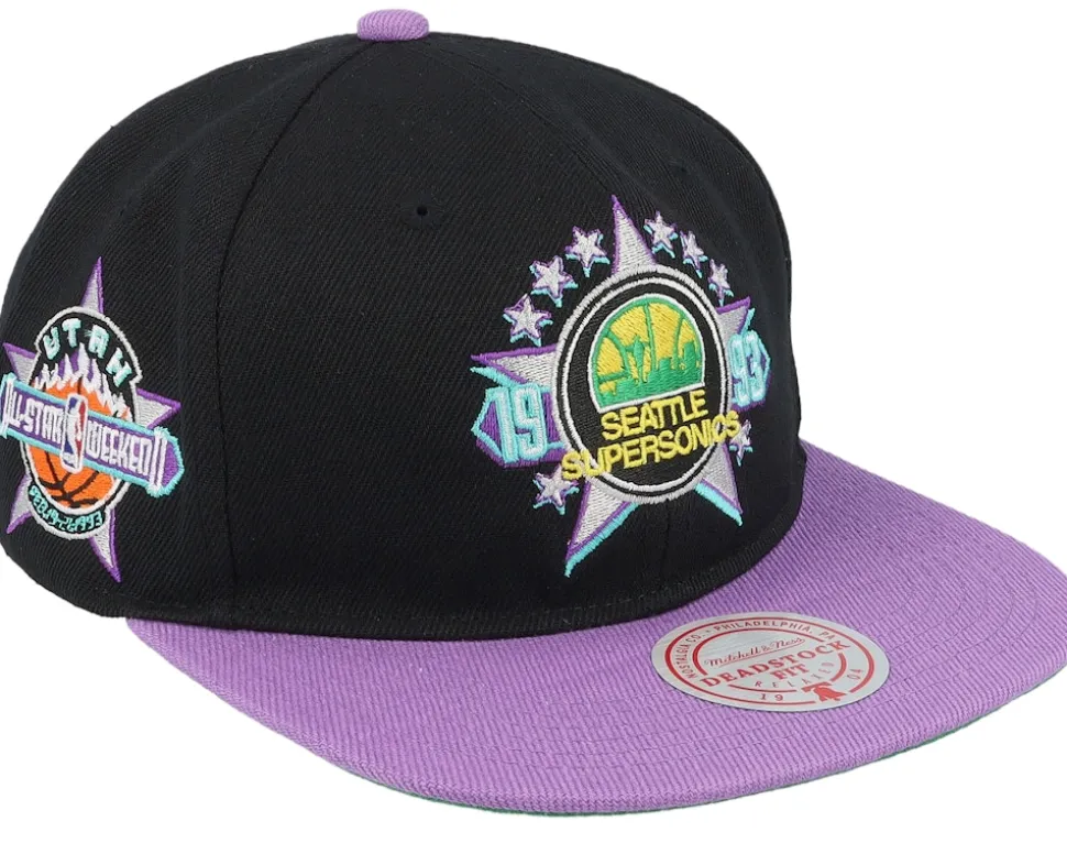 Phoenix Suns Asg 2 Tone Deadstock Black/Purple Snapback - Mitchell & Ness