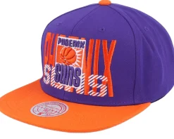 Phoenix Suns Cross Check Hwc Purple/Orange Snapback - Mitchell & Ness