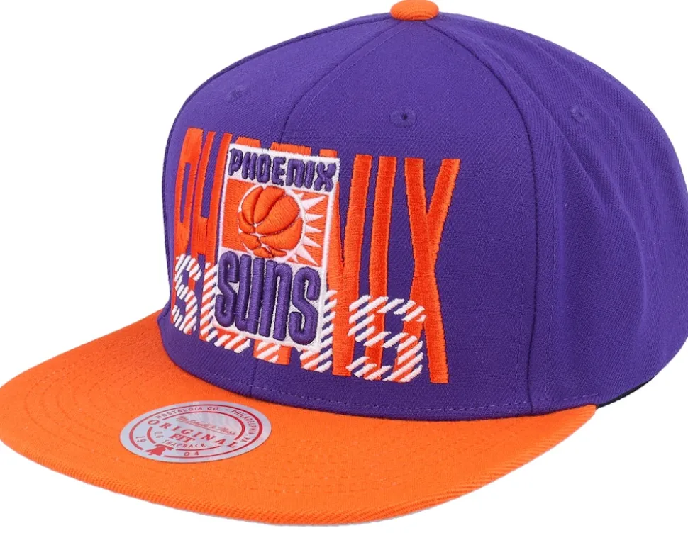 Phoenix Suns Cross Check Hwc Purple/Orange Snapback - Mitchell & Ness
